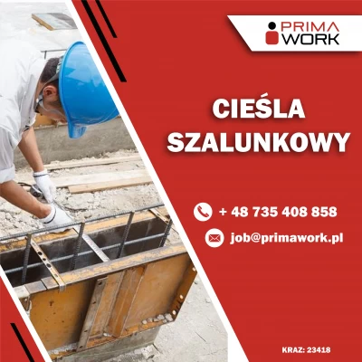 Praca w Austrii dla Cieśli Szalunkowych